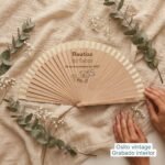 Abanico de Madera Ilustrado - Bautizo - Imagen 3