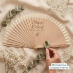 Abanico de Madera Ilustrado - Boda