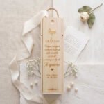 Caja para Vino con Dedicatoria para Padrinos