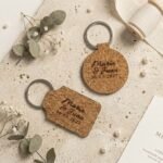 Llavero de Corcho Natural - Boda