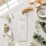 Marcapáginas de Papel Verjurado - Boda