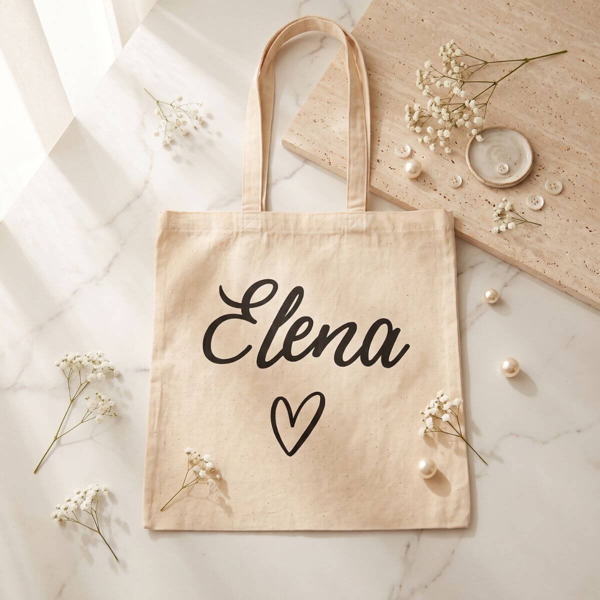 NOMBRE CORAZÓN Tote Bag "Nombre" - Imagen 1