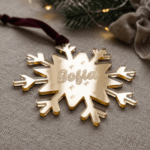 Bola de navidad "copito dorado" - Imagen 2